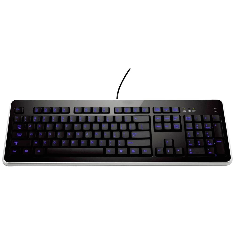 Mobility Lab Tipkovnica French LED pozadinsko osvjetljenje AZERTY USB crna Mobility LAB ML300566 USB tipkovnica francuski, azerty crna osvjetljen slika