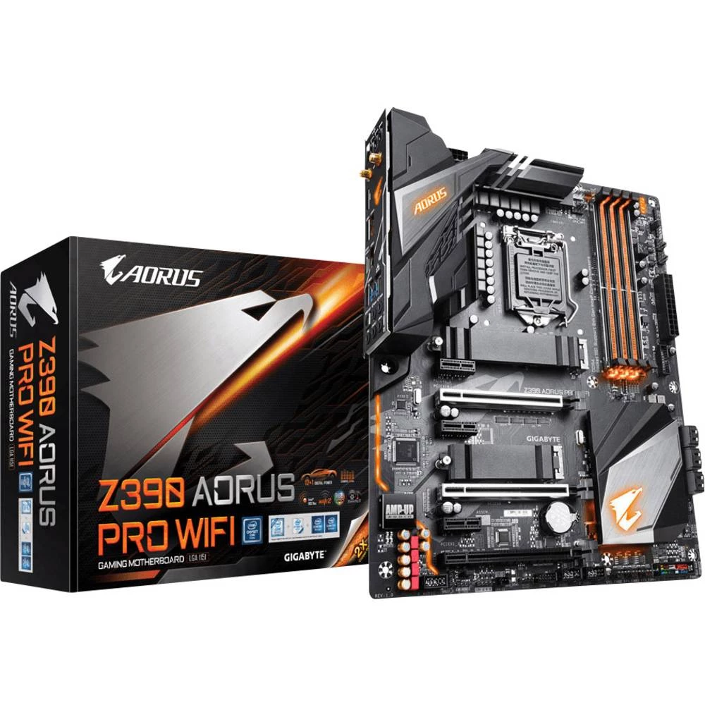 Matična ploča Gigabyte Z390 AORUS PRO WIFI Baza Intel&reg; 1151v2 Faktor oblika ATX Set čipova matične ploče Intel&reg; Z390 slika