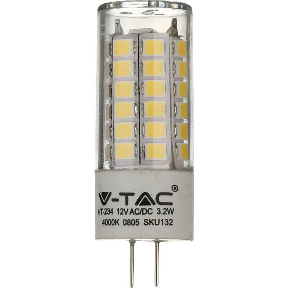 V-TAC led Energetska učink. A+ (A++ - E) G4 oblik klipa 3.2 W prirodno bijela (&Oslash; x D) 16 mm x 38 mm 1 St. slika