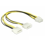 Delock struja priključni kabel 0.3 m crna, bijela, žuta