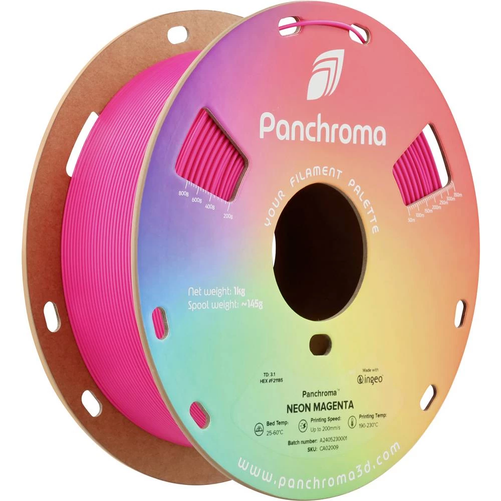 Polymaker CA02009 Panchroma™ Neon 3D pisač filament PLA fluorescentan, promjena boje 1.75 mm 1000 g Neon Magenta (fluore slika