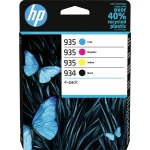 HP patrona tinte 934 original 4-dijelno pakiranje crna, cijan, magenta, žuta 6ZC72AE