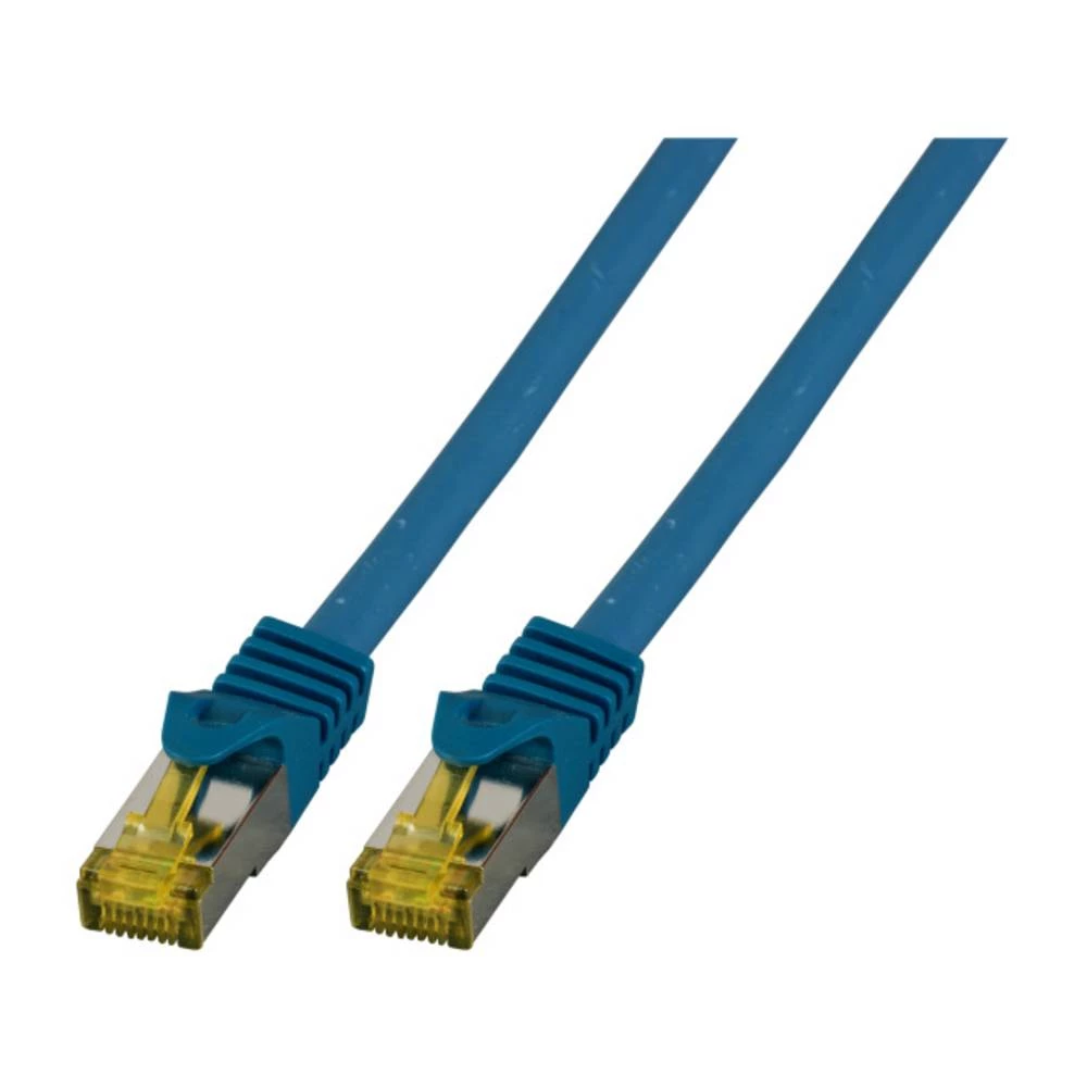 LAN (RJ45) Mreža Priključni kabel CAT 6a (sirovi kabel CAT 7) S/FTP 20 m Plava boja Vatrostalan, Bez halogena, sa zaštitom za no slika