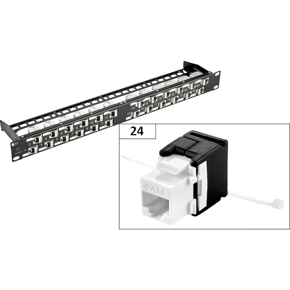 24 ulaza Mreža Patch panel Renkforce WF CAT 6 1 HE slika