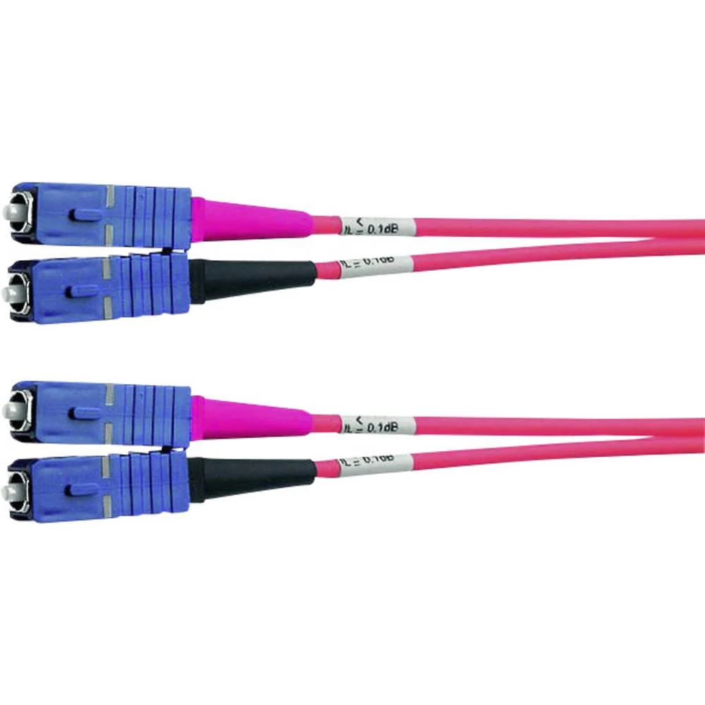 Staklena vlakna Svjetlovodi Priključni kabel [1x Muški konektor SC - 1x Muški konektor SC] 50/125 &micro; Multimode OM3 2 m Tele slika