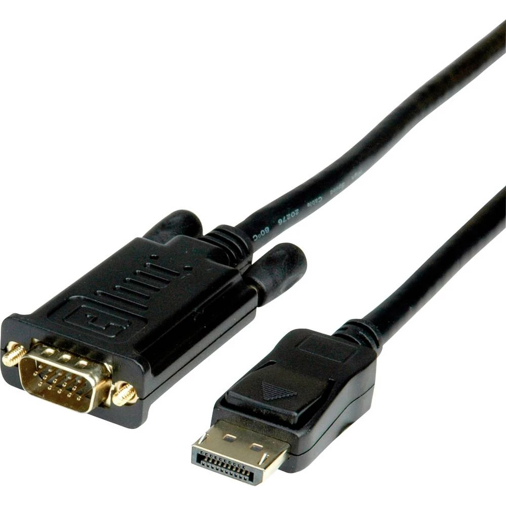 Roline DisplayPort priključni kabel 3.00 m 11.04.5973 crna [1x muški konektor displayport - 1x muški konektor vga] slika