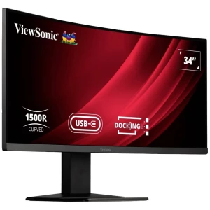 Viewsonic VG3419C LED zaslon Energetska učinkovitost 2021 G (A - G) 86.4 cm (34 palac) 3440 x 1440 piksel 16:9 3.5 ms HDMI™, DisplayPort, audio, stereo (3.5 mm jack), RJ45, USB-C® VA LED slika