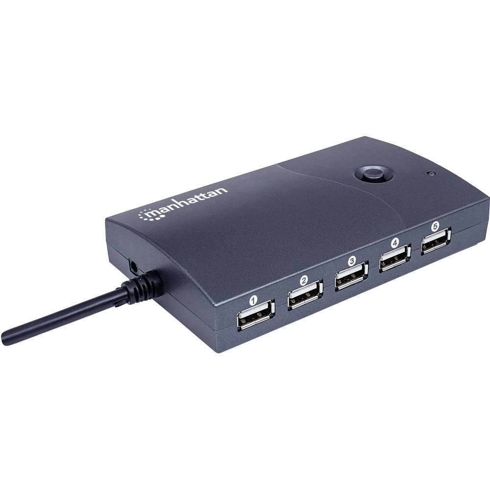 Manhattan 13 ulaza USB 2.0 Hub S portom za brzo punjenje Crna slika