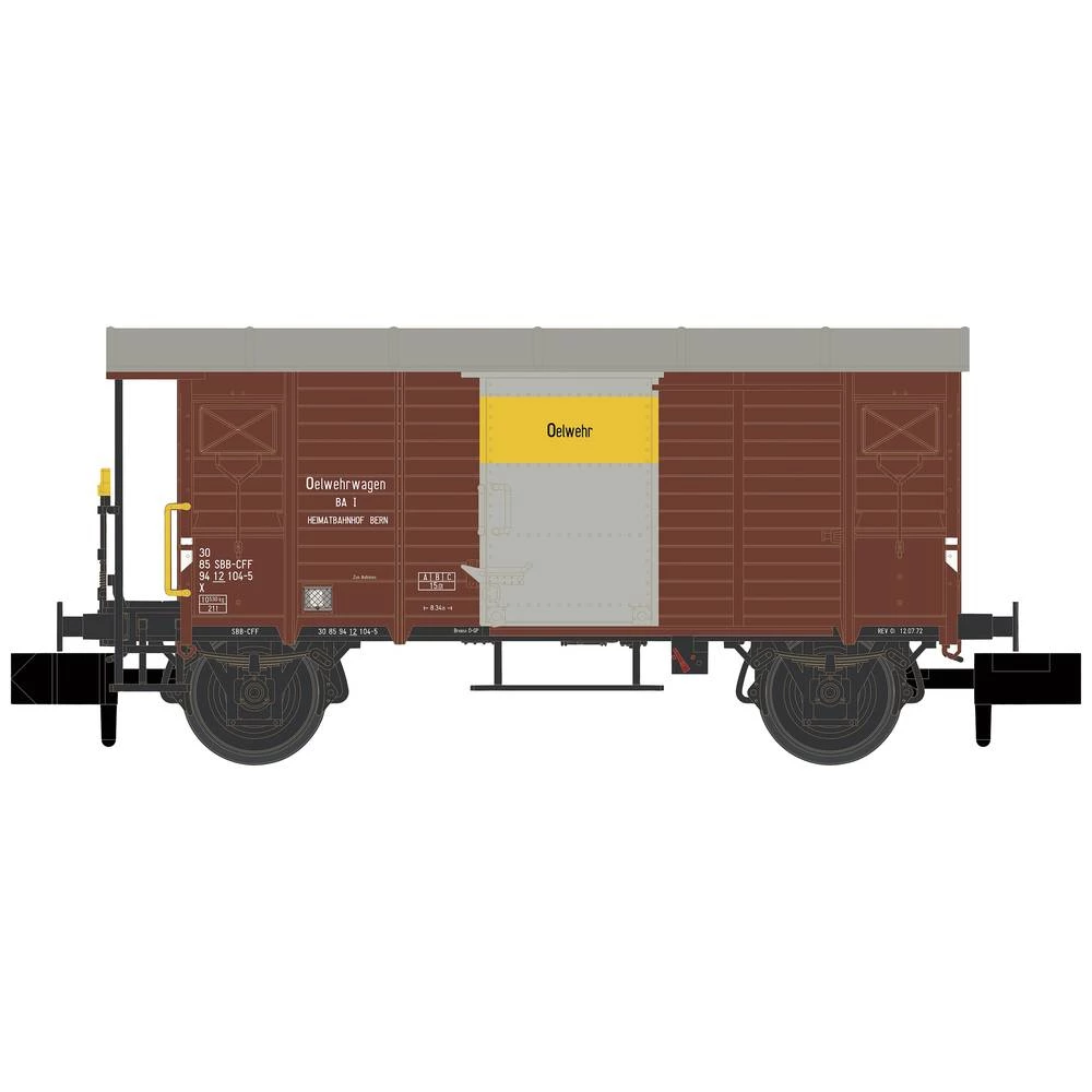 Hobbytrain H24205 N Natkriveni teretni vagon K2 Ölwehr SBB-a slika