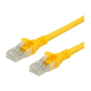 Roline 21.15.2520 RJ45 mrežni kabel, Patch kabel cat 6 U/UTP 0.50 m žuta nezaštićen, bez halogena, vatrostalan 1 St. slika