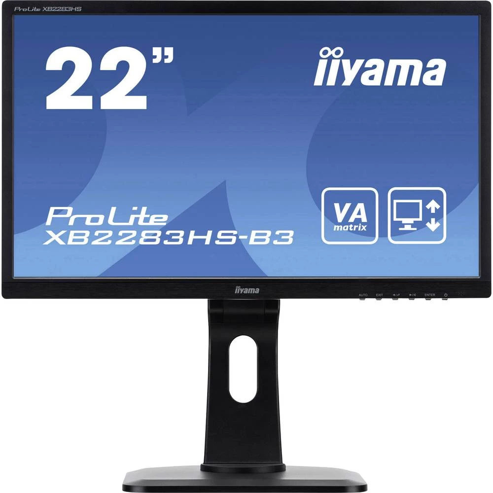 LED zaslon 54.6 cm (21.5 ") Iiyama ProLite XB2283HS ATT.CALC.EEK A (A+++ - D) 1920 x 1080 piksel Full HD 4 ms VGA, HDMI&trade;, slika