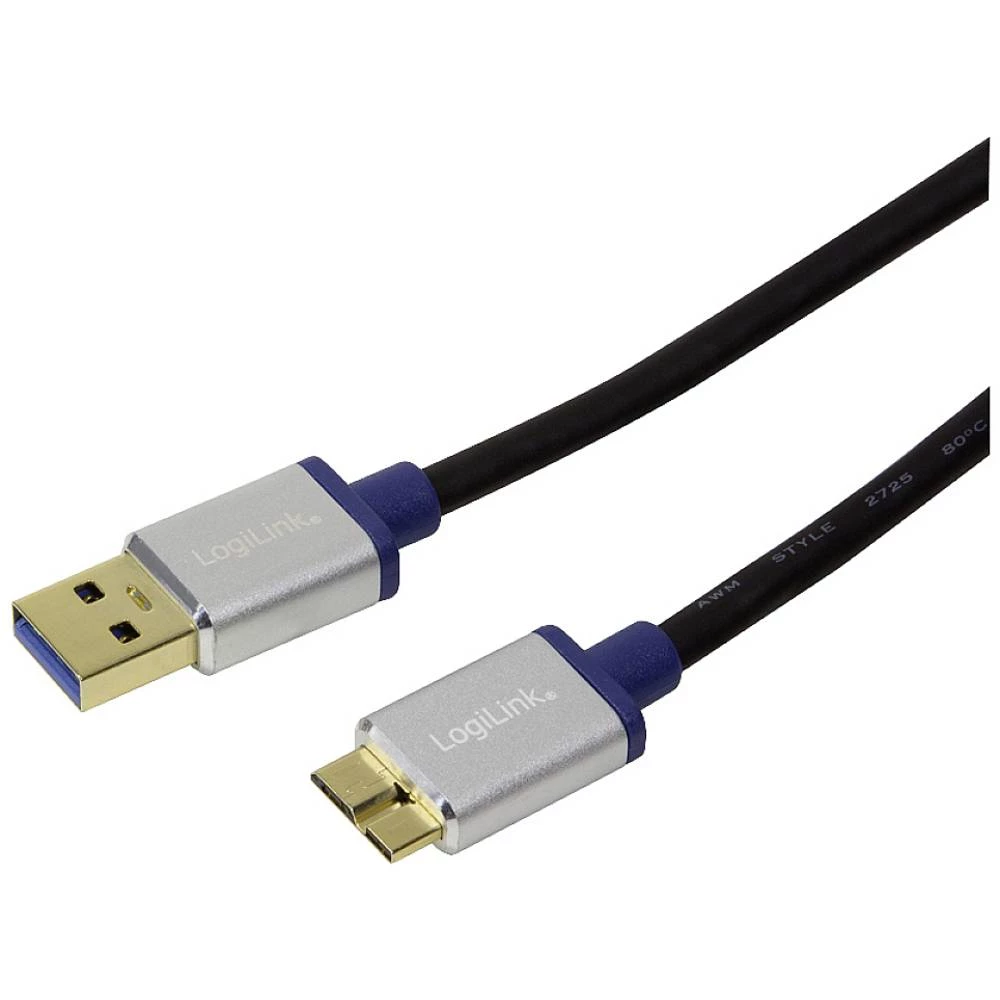 LogiLink USB 3.2 gen. 1 (USB 3.0) USB-A utikač, USB-Micro-B utikač 1.50 m crna slika