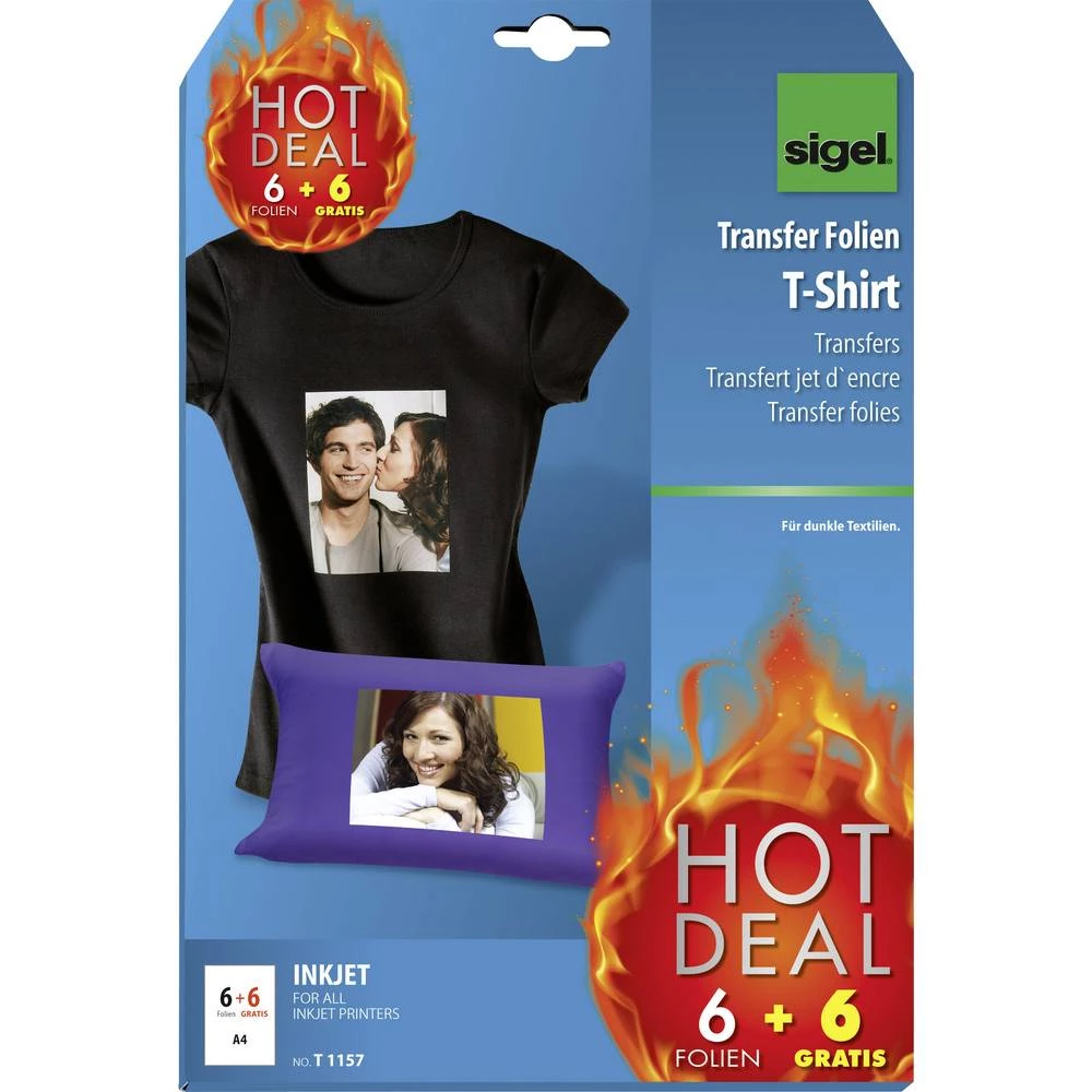 Tekstilna folija za Inkjet printer Sigel T1157 DIN A4 12 ST slika