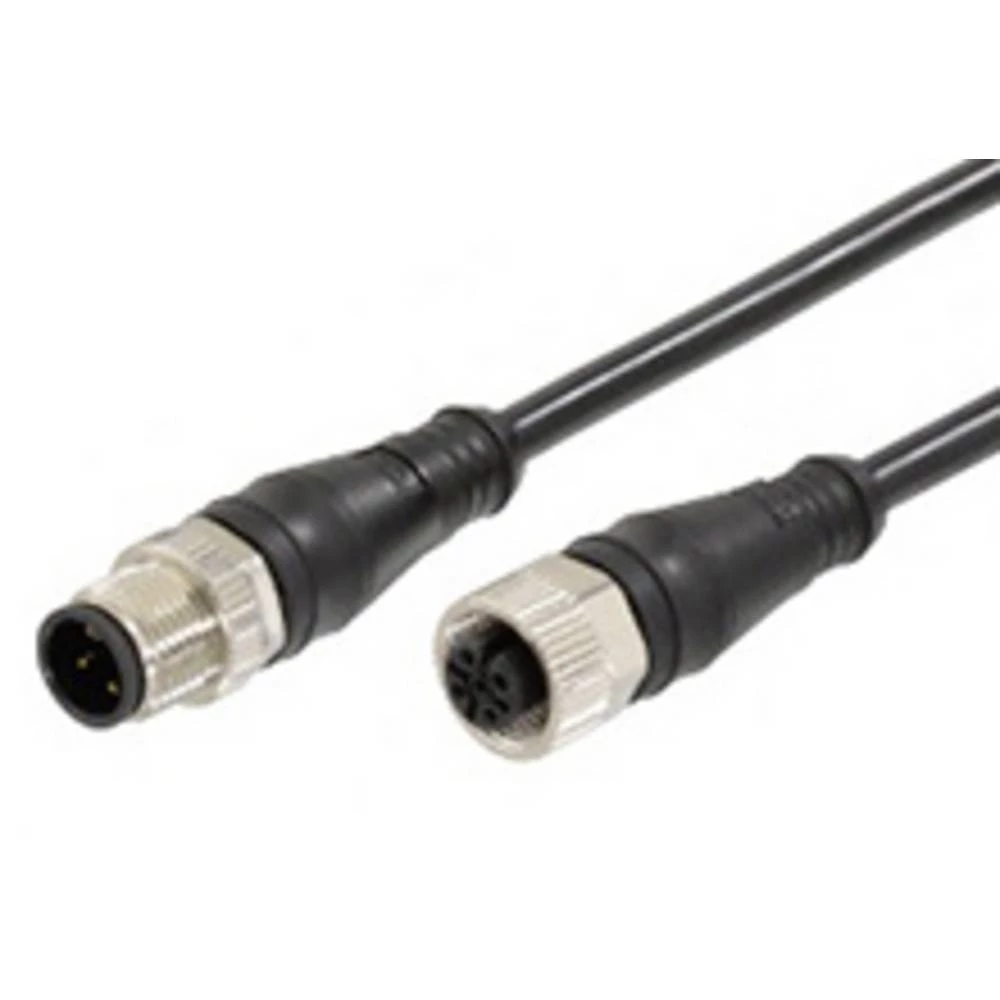 Molex 1200698660 Micro-Change (M12) Double-Ended Cordset with Knurled Hexnut, 8 Poles, Female (Straight) to Male (Straight slika