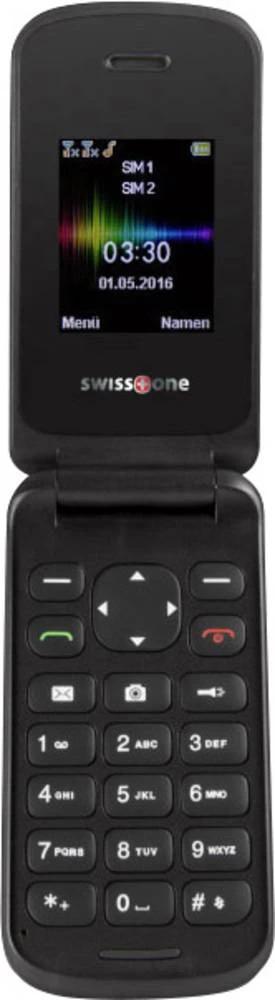 swisstone SC 330 Preklopni telefon Crna slika