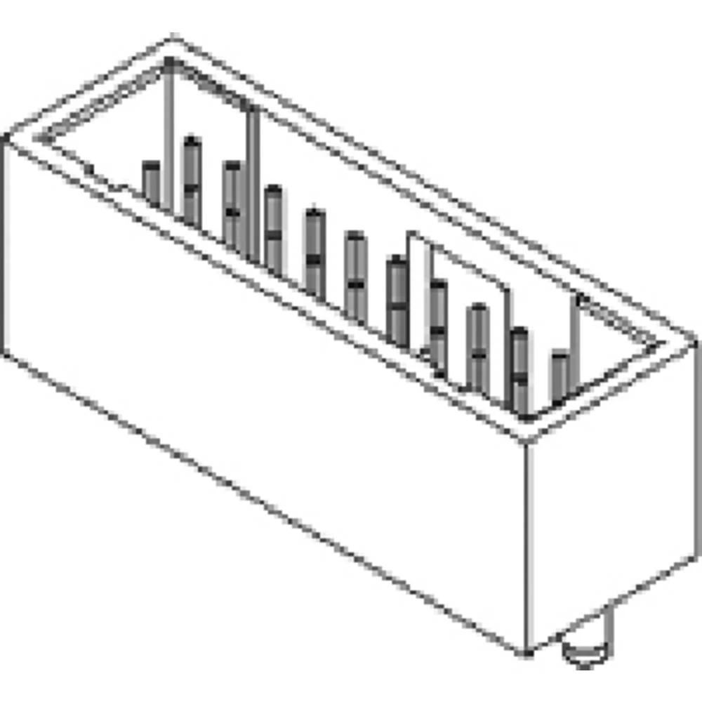 Molex standardna letva s muškim kontaktima  Ukupan broj polova 14 Raster: 2.54 mm 713491039 1 St. Tube slika
