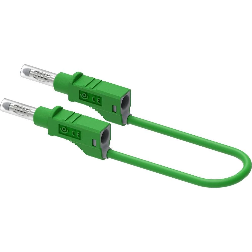 Electro PJP 2210/600V-CD1-100V mjerni vod muški priključak 4 mm 100 cm zelena 1 kom. slika