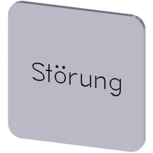 Siemens 3SU1900-0AF81-0AQ0 ploča za natpise kvadratan (Š x V) 22 mm x 22 mm poremećaj srebrna, crna 10 St. slika