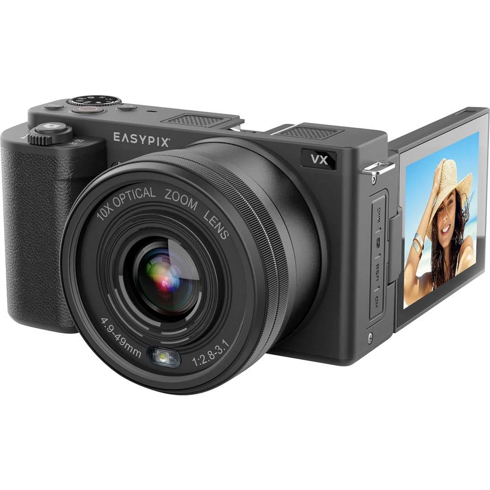 Easypix VX6430 digitalni fotoaparat 64 Megapiksela Zoom (optički): 10 x crna 4K-video slika