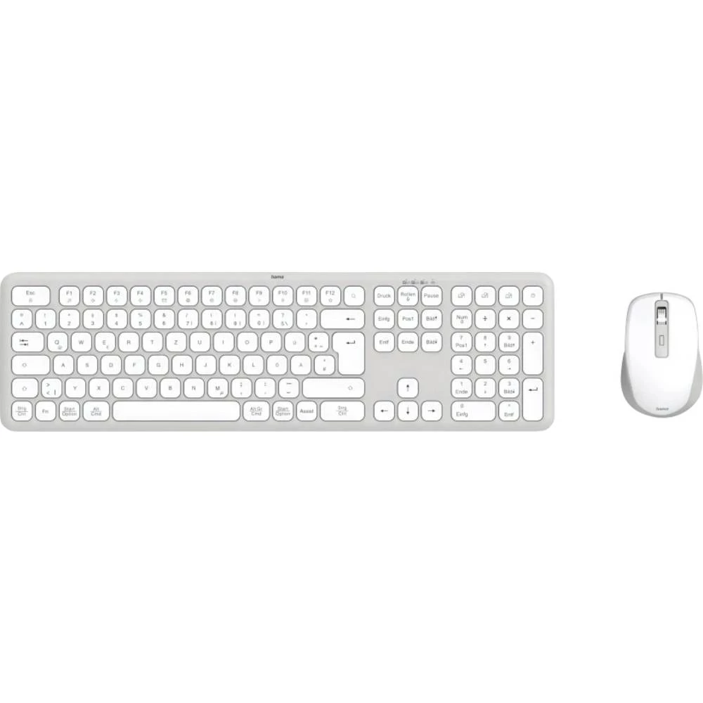 Hama Multi-Device-Tastatur-Maus-Set "WKM-550", kabellos, Funk/BT, WS, QWERTZ DE bežično tipkovnica, set miša njemačka, q slika