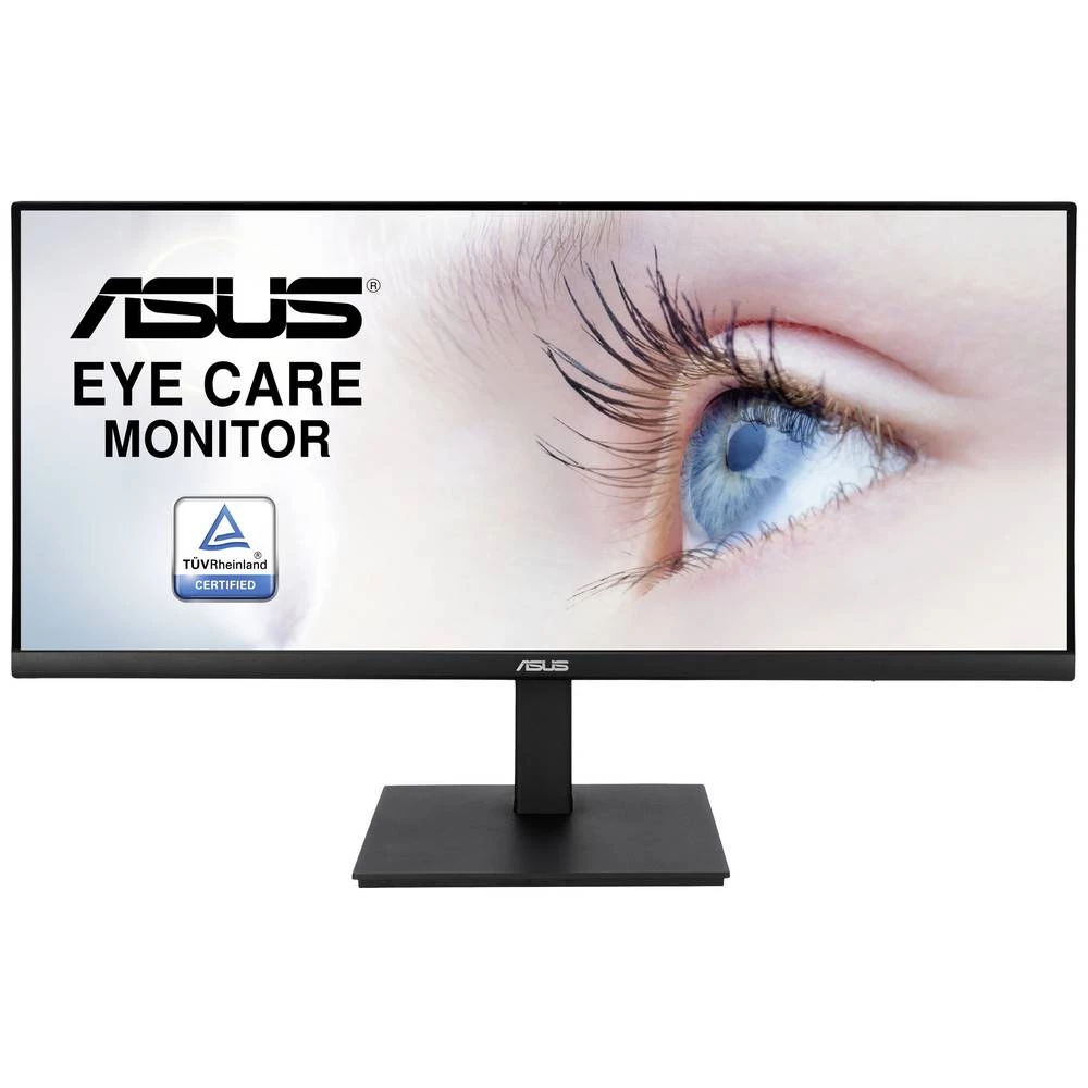 Asus VP349CGL Gaming LED zaslon 86.4 cm (34 palac) Energetska učinkovitost 2021 G (A - G) 3440 x 1440 piksel UWQHD 1 ms HDMI™, slušalice (3.5 mm jack), DisplayPort, USB-C™ IPS LED slika