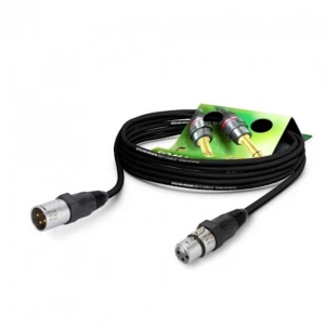 Hicon GA1B-0500-SW-SW XLR priključni kabel [1x XLR utičnica 3-polna - 1x XLR utikač 3-polni] 5.00 m crna slika