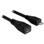 Delock USB kabel USB 2.0 USB-Micro-B utikač, USB-Micro-B utičnica 1.00 m crna 83248