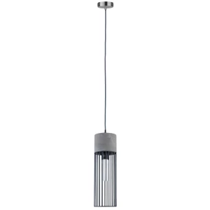 Viseća svjetiljka LED E27 20 W Paulmann Neordic Henja 79618 Betonsko-siva boja, Plemeniti čelik (brušeni) slika