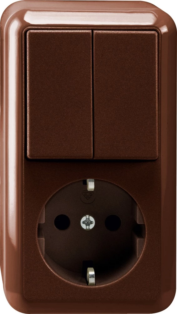 Ugradbena utičnica IP20 Smeđa boja Merten MEG3498-8717 slika