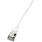 LogiLink CQ9031S RJ45 mrežni kabel, Patch kabel CAT 6a U/FTP 1.00 m bijela iznimno tanak, vatrostalan, fleksibilan, zašt