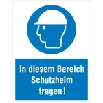 obvezni znak Koristi zaštitu glave plastika (Š x V) 300 mm x 400 mm  ISO 7010 1 St.