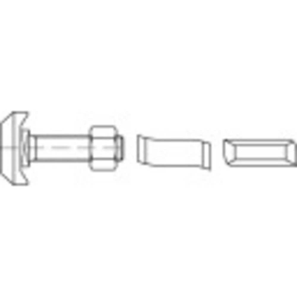 Alstertaler Schrauben & Präzisionsteile 1070246 vijak s čekić glavom M16 80 mm 88950 nehrđajući čelik A4 10 St. slika