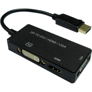 Value DisplayPort priključni kabel 0.10 m 12.99.3153 crna [1x muški konektor displayport - 1x ženski konektor dvi, 24 + slika