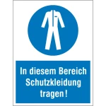 obvezni znak Koristite zaštitnu odjeću, Higijena i udaljenost plastika (Š x V) 300 mm x 400 mm ISO 7010 1 St.