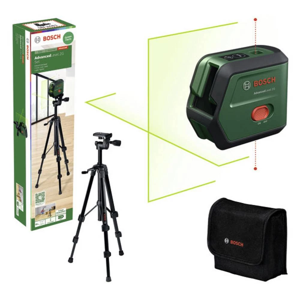 Bosch Home and Garden AdvancedLevel 2G Set križnolinijski laser Raspon (maks.): 15 m slika