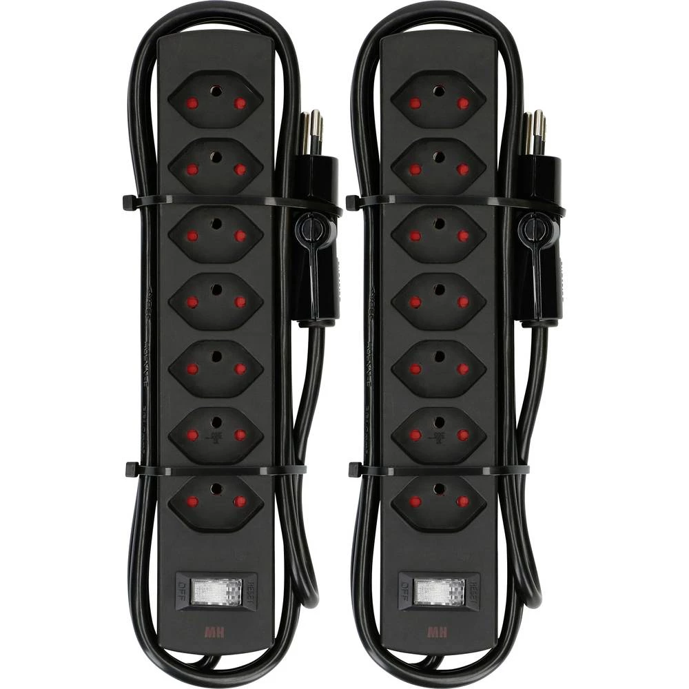 Max Hauri 160826 razdjelna letva s prekidačem crna ch utikač 2 St. slika