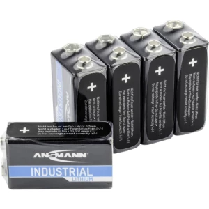 Ansmann Lithium Industrial 6LR61 9 V block baterija Litijev 1200 mAh 9 V 5 ST slika