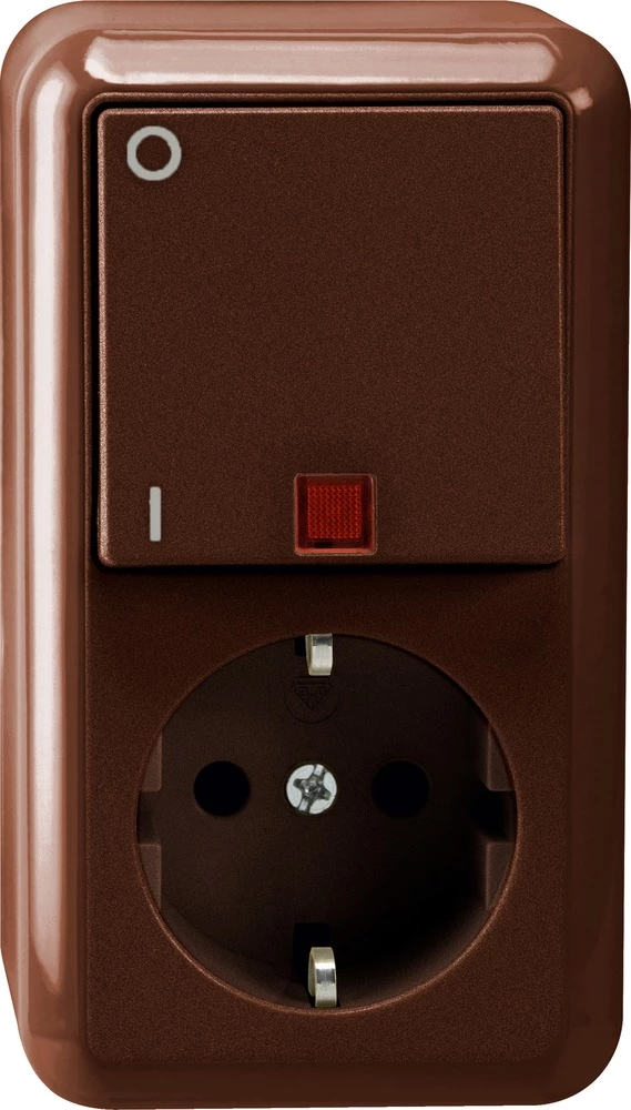 Ugradbena utičnica IP20 Smeđa boja Merten MEG3499-8717 slika