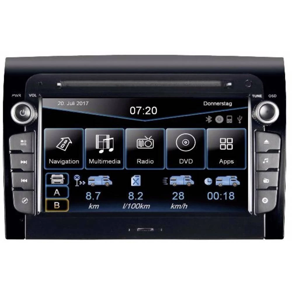 ESX VN730-FI-DUCATO Navigacijski uređaj, instalacija tvrdog diska Priključak na upravljaču vozila, Bluetooth&reg; telefoniranje slika