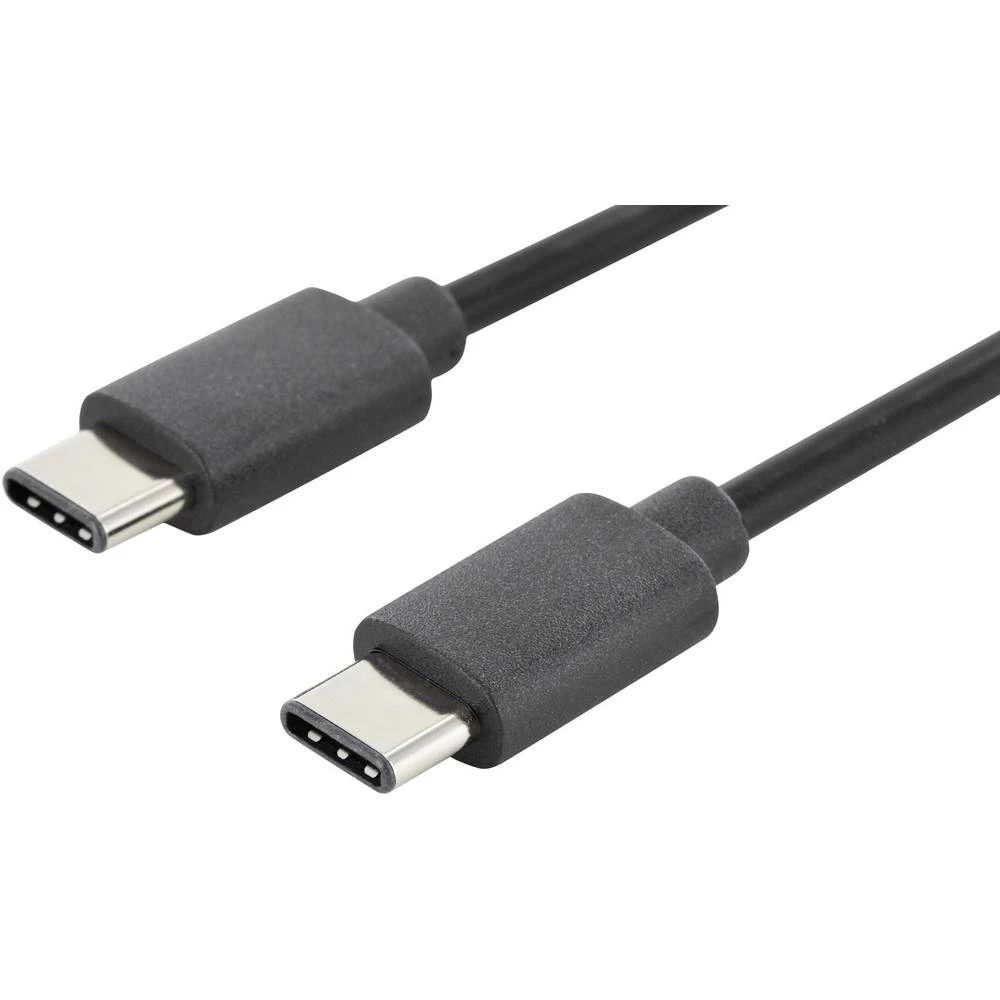 ednet USB 2.0 Priključni kabel [1x Muški konektor USB-C&trade; - 1x Muški konektor USB-C&trade;] 1.8 m Crna slika