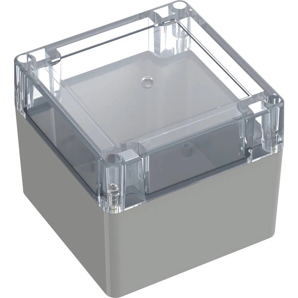 TRU COMPONENTS 6U07111109139 TC-13865108 industrijsko kućište 105 x 105 x 89.7 polikarbonat svijetlosiva, prozirna 1 kom. slika