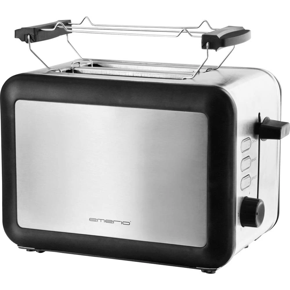 Toster S grijačem EMERIO TO-112826.1 Plemeniti čelik, Crna slika