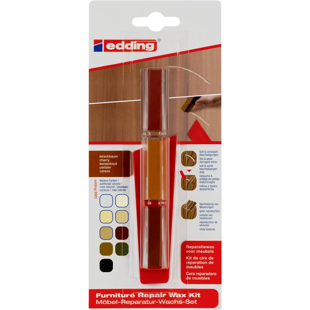 Edding 8901 4-8901-1-4606 set voska za popravak namještaja trešnjino drvo slika