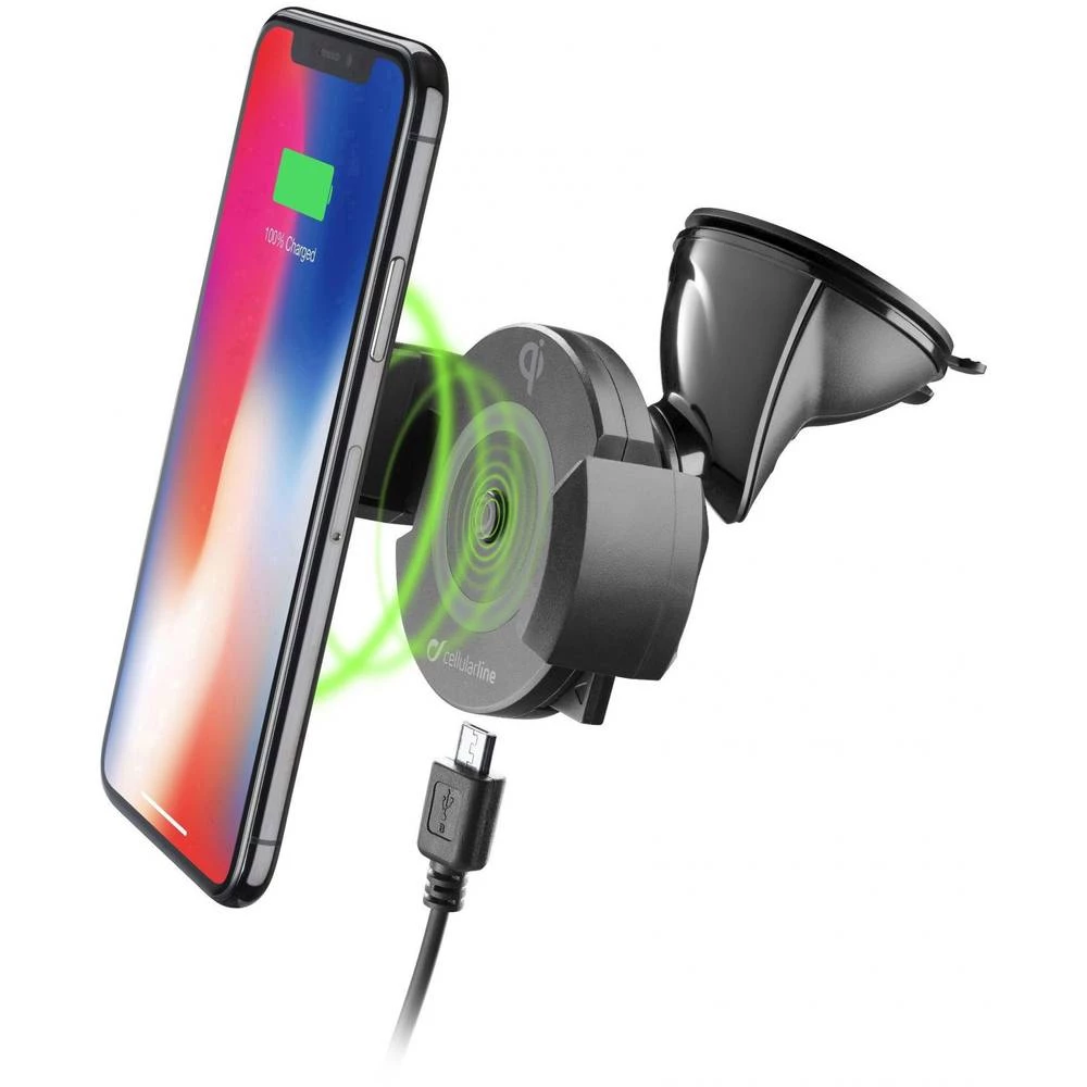 Cellularline indukcijski punjač Pilot-Active PILOTACTWIRELESSK Izlazi Qi standard Crna slika