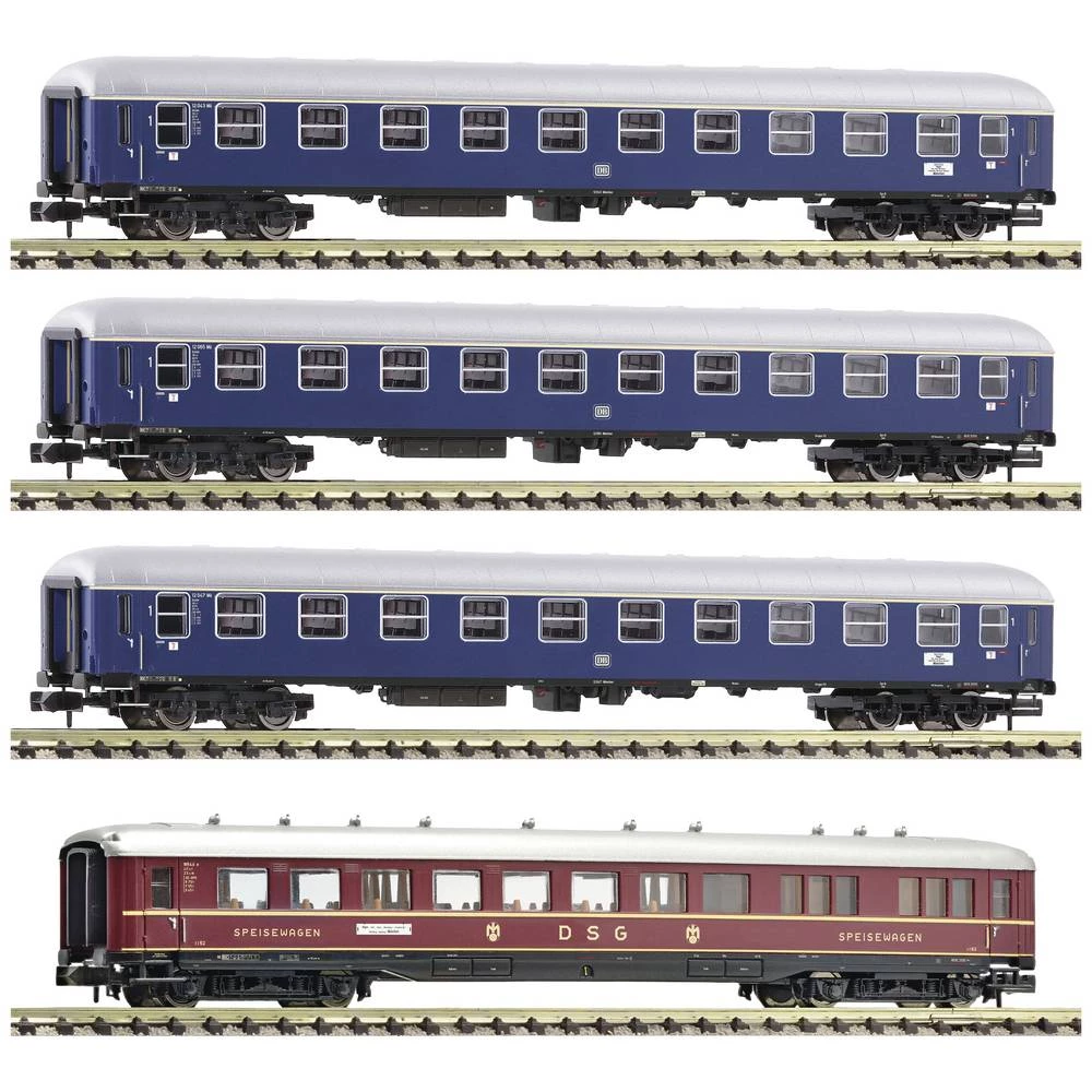 Fleischmann 881910 N Garnitura od 4 putnička vagona za velike relacije “Hans Sachs” DB slika