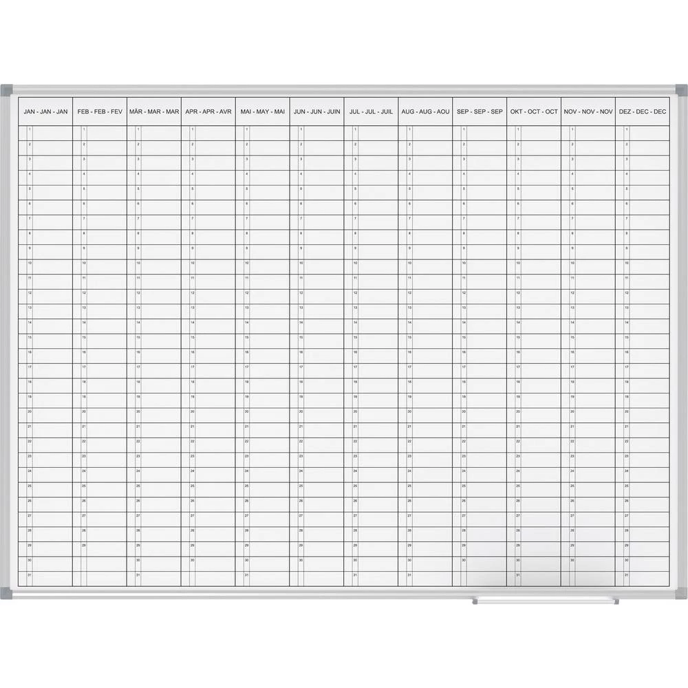 Maul Tabla za godišnje planiranje 6466584 Siva Čelik 1200 mm x 900 mm slika