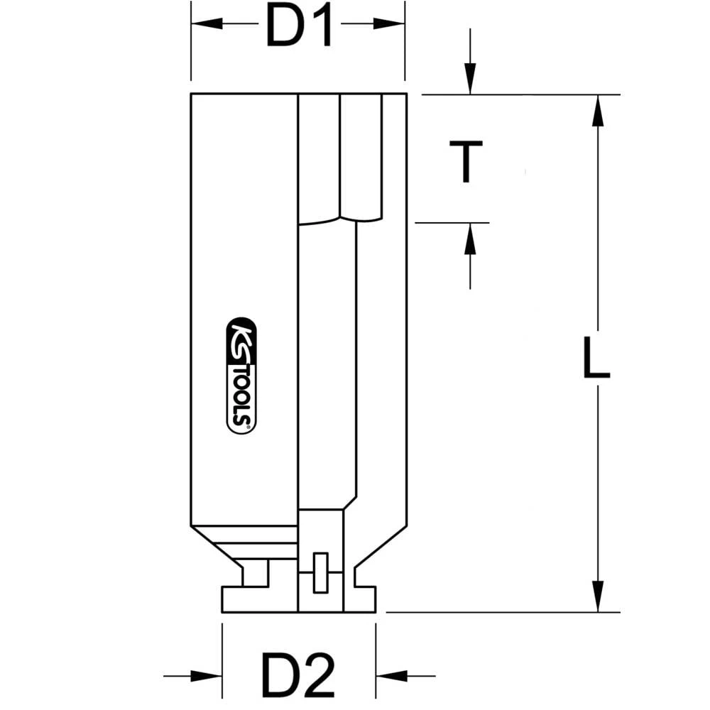 3/4" četvrtasta strujna utičnica, 20 mm KS Tools 460.4503 slika