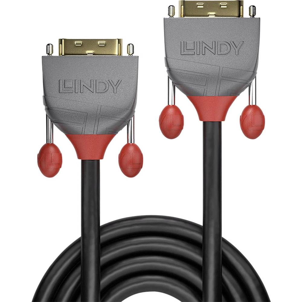 LINDY DVI priključni kabel DVI-D 24+1-polni utikač, DVI-D 24+1-polni utikač 0.50 m crna 36220  DVI kabel slika