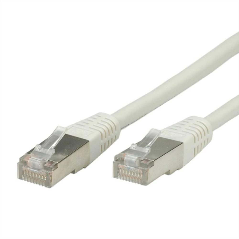 Value 21.99.0300 RJ45 mrežni kabel, Patch kabel cat 5e S/FTP 0.50 m siva dvostruko zaštićen, pozlaćeni kontakti 1 St. slika
