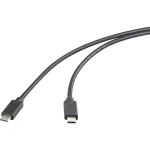 Renkforce USB-C kabel USB 3.2 gen.2x2 USB-C® utikač, USB-C® utikač 2.00 m crna TPE plašt RF-6609644
